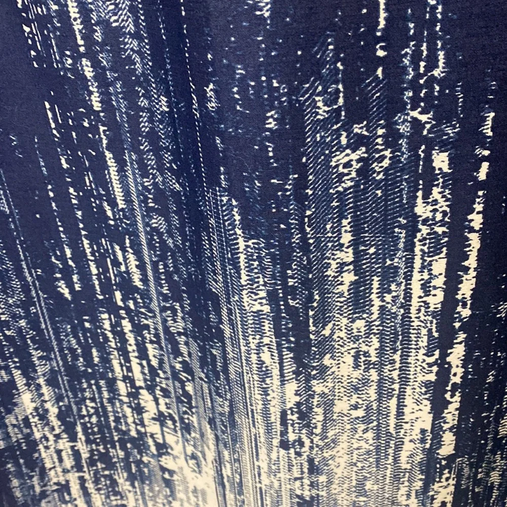 Blue and White Vince Camuto Shower Curtain